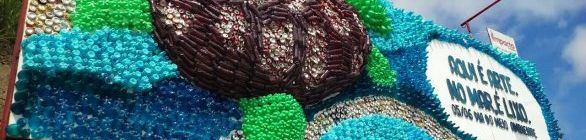 Painel artístico com material reciclado celebra  o Dia Mundial do Meio Ambiente