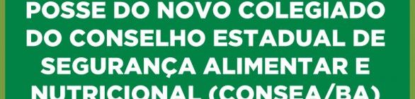 Novos Conselheiros de Segurança Alimentar tomam posse nessa quinta-feira