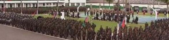 Formatura da Tomada de Monte Castelo pela Força Expedicionária Brasileira.