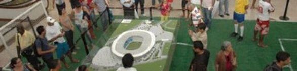 Maquete da Arena Fonte Nova em exposição no Shopping Piedade