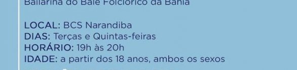 Bcs Narandiba abre inscrições para aulas de ritmos