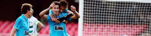 Neymar e Ganso 'compõem' juntos, e Santos bate Guarani na primeira fin