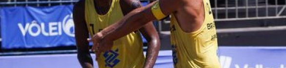 Vôlei de praia: Evandro e Arthur são campeões em fase do mundial no RJ