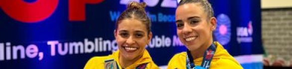 Brasileiras são prata na Copa do Mundo de ginástica de trampolim