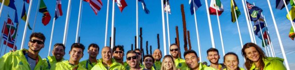 Bandeira do Brasil é hasteada nas boas-vindas à delegação em Santiago 2023