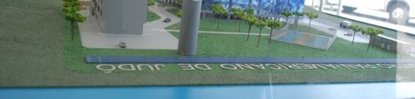 Maquete do Centro Pan-americano de  Judô está em exposição no Cine Teatro   