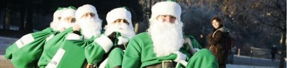 Papai Noel Verde trás o dia feliz 