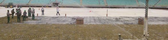 Fonte Nova começa a receber gramado, e diretor garante prazo