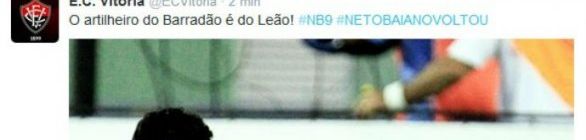 Vitória anuncia contratação de Neto Baiano, primeiro reforço para 2015