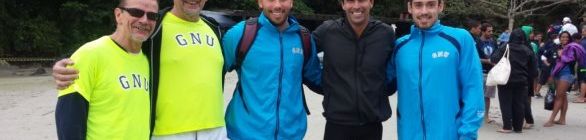  FORTE DOS ANDRADAS RECEBEU NADADORES MASTERS DO GNU PARA PROVA DE ÁGUAS ABERTAS