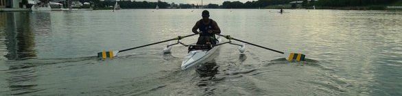 Paratleta baiano Renê Pereira na final do Mundial de Remo 